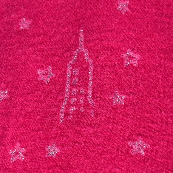 DKNY Sz M Long-Sleeve Pink Button-down Shirt with Pockets, Empire State Glitter - Picture 5 of 16